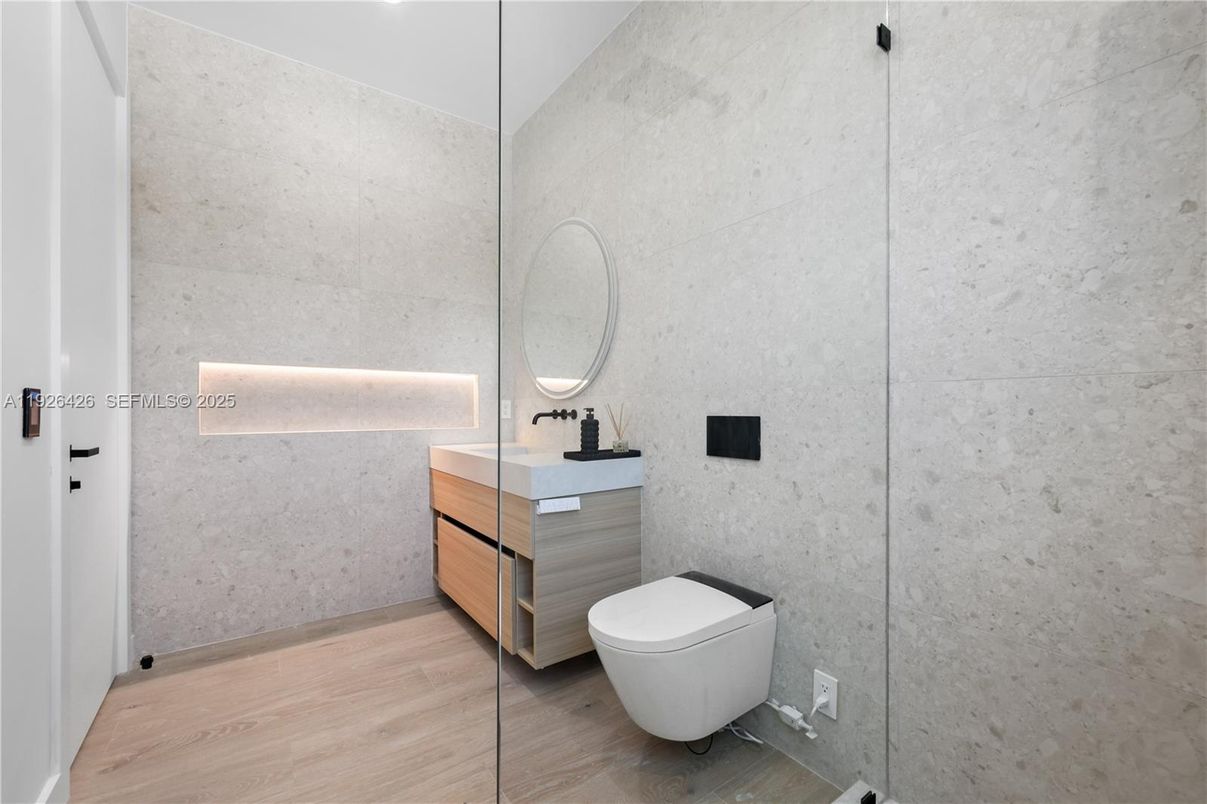 Bathroom, Interior, Wood Texture Flooring