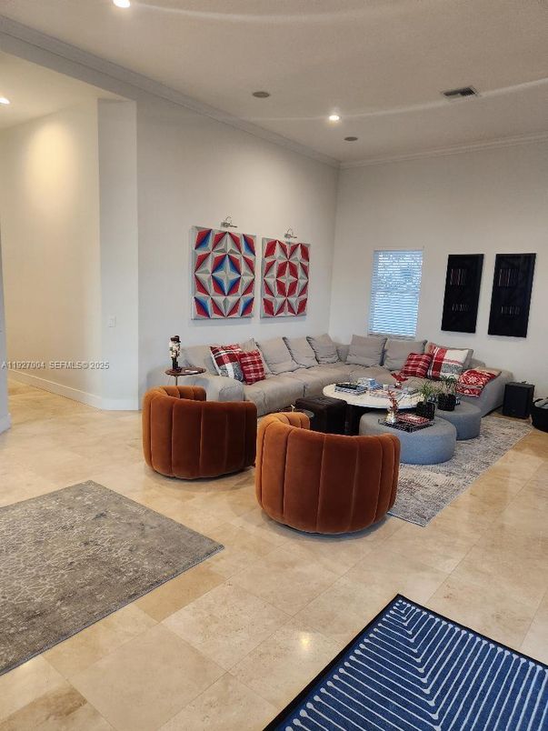 Interior, Living room, Recessed Lighting