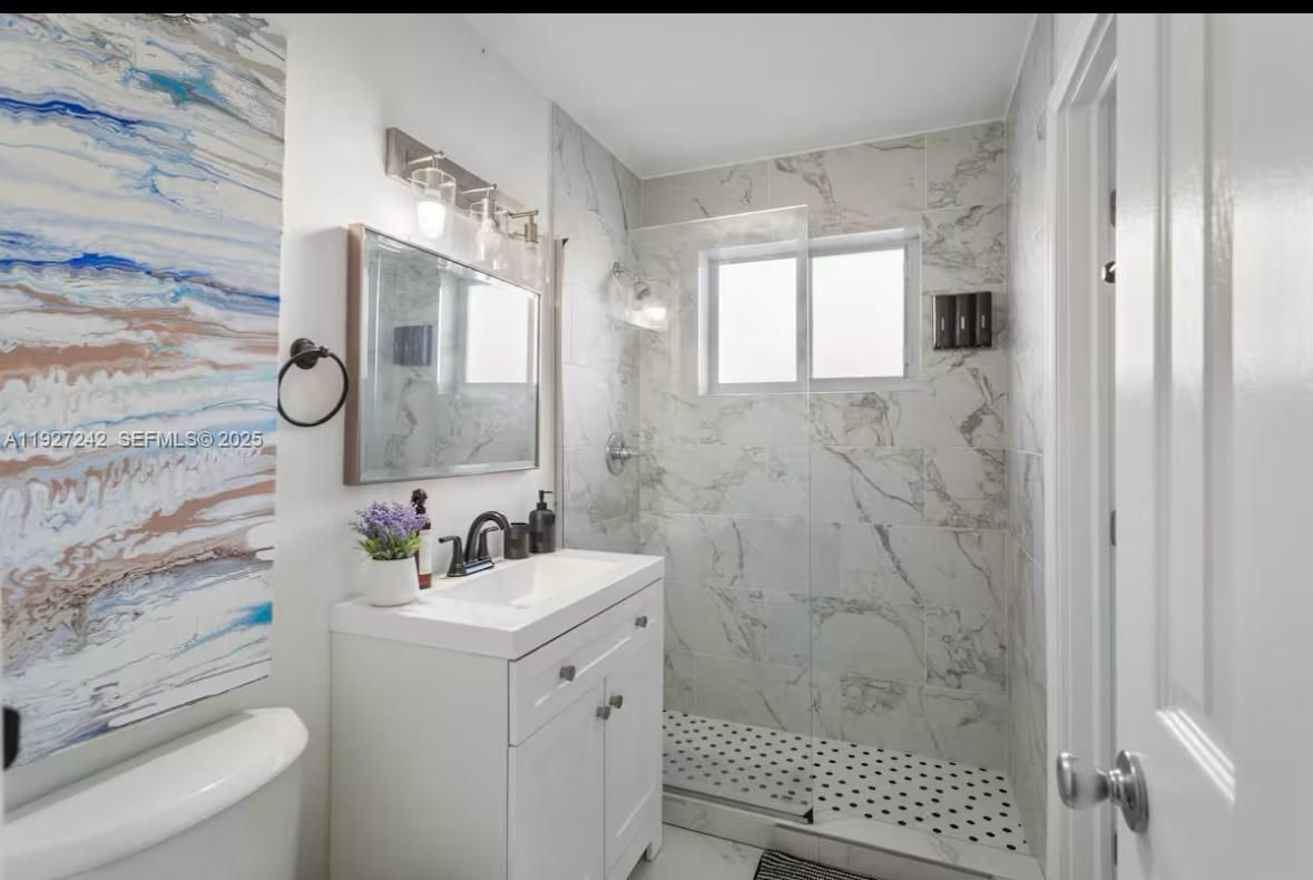 Bathroom, Glass Shower, Interior, Marble Walls
