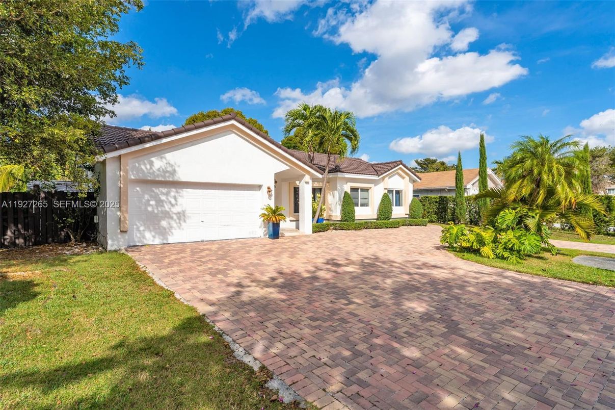 Attached, Backyard, Exterior, Facade, Mediterranean