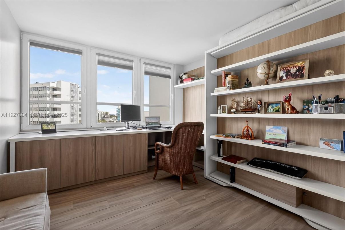 Home Office, Interior, Wood Texture Flooring