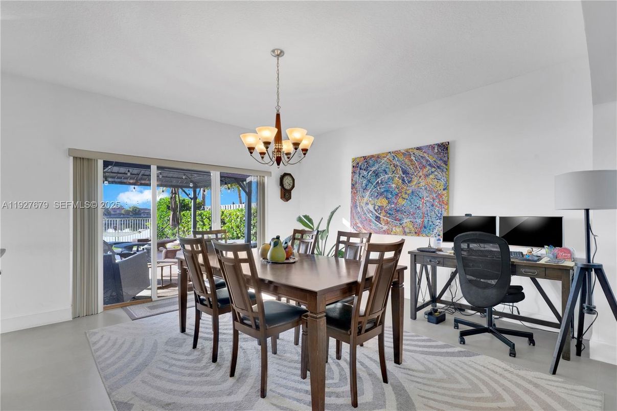 Chandelier, Home Office, Interior