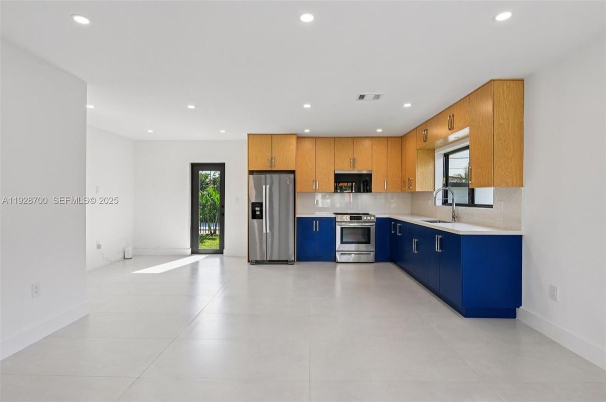 Interior, Kitchen, Recessed Lighting, Stainless Steel Appliances