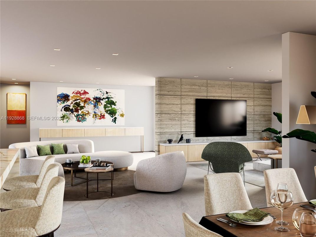 Interior, Living room, Recessed Lighting