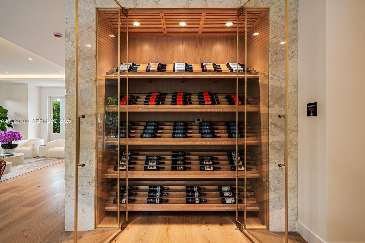 Interior, Recessed Lighting, Wine Storage, Wood Texture Flooring