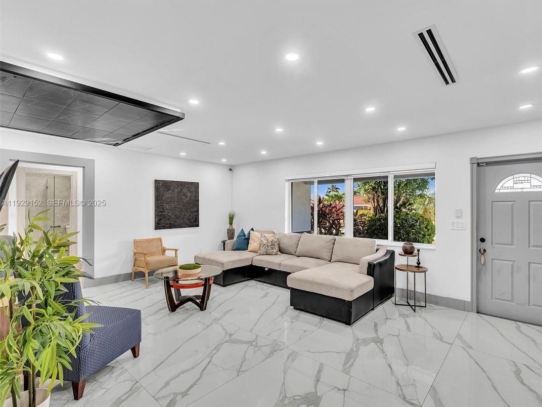 Interior, Living room, Marble, Recessed Lighting