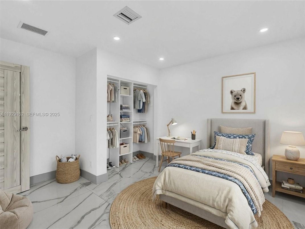 Bedroom, Home Office, Interior, Recessed Lighting