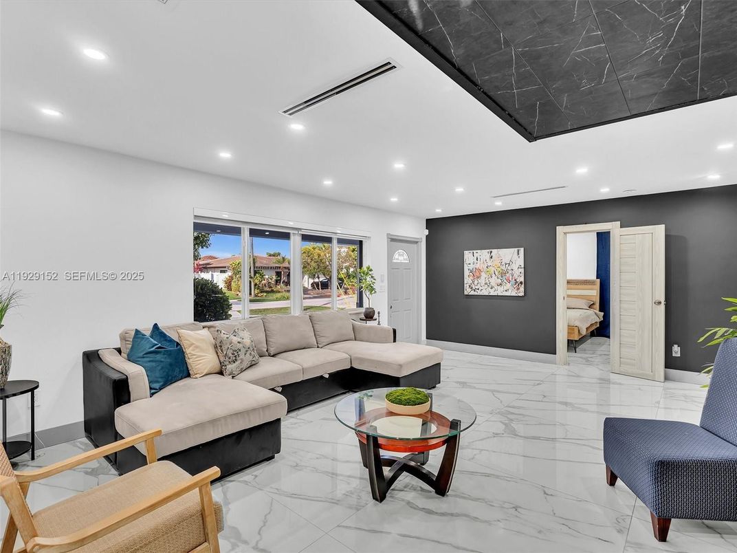 Interior, Living room, Marble, Recessed Lighting