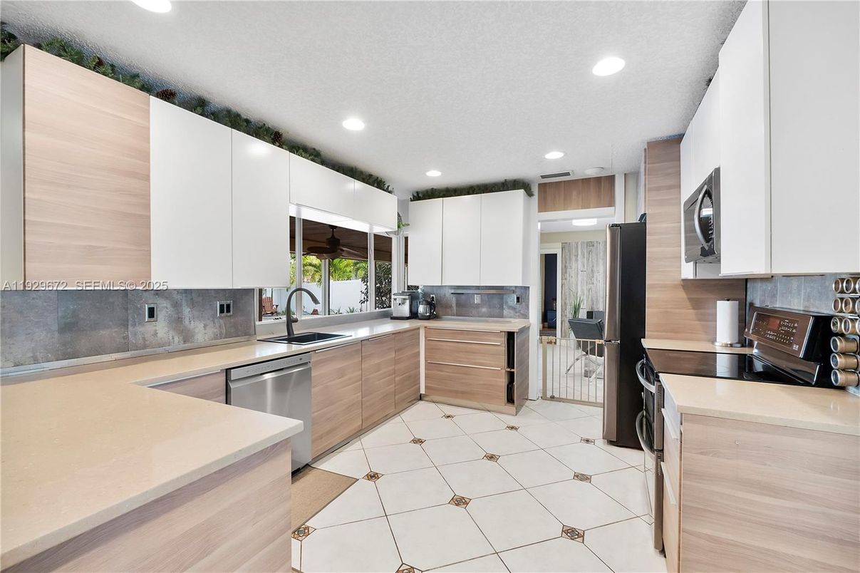 Interior, Kitchen, Recessed Lighting, Stainless Steel Appliances