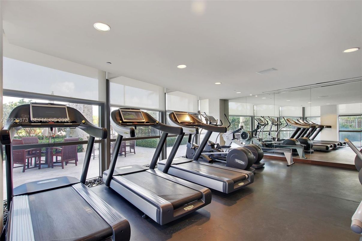 Fitness Equipment, Gym, Interior, Recessed Lighting