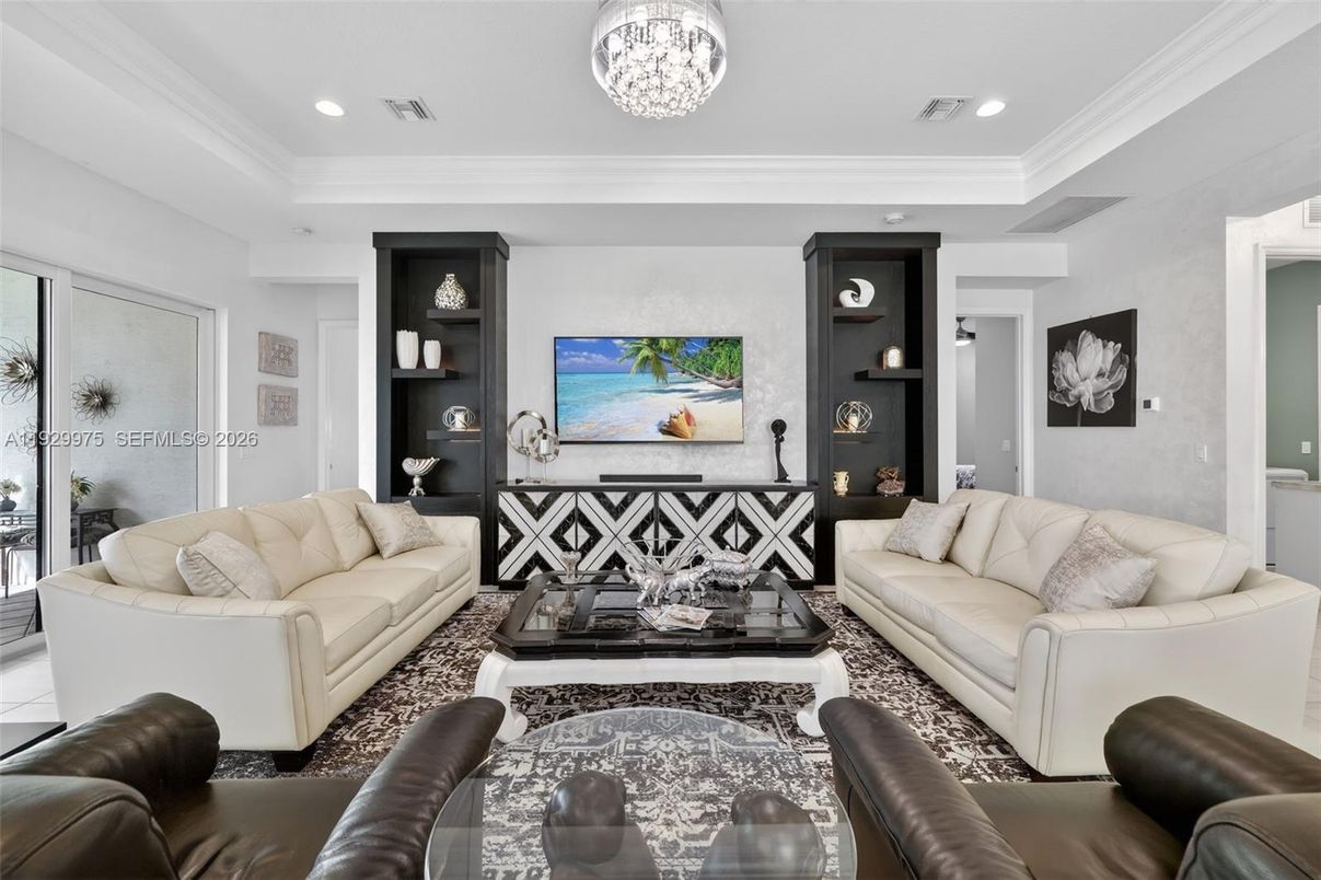 Chandelier, Interior, Living room, Recessed Lighting