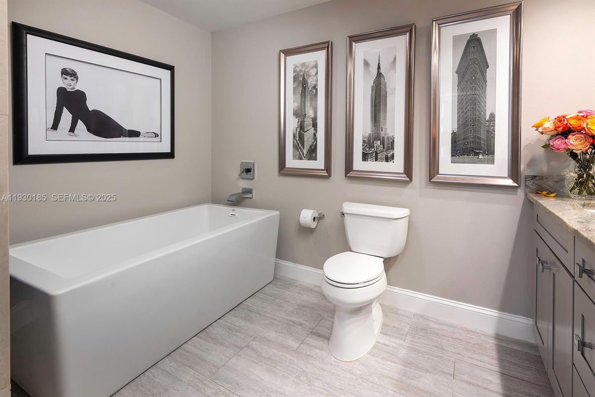 Bathroom, Interior, Wood Texture Flooring