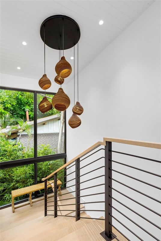 Interior, Pendant Lights, Recessed Lighting, Wood Texture Flooring