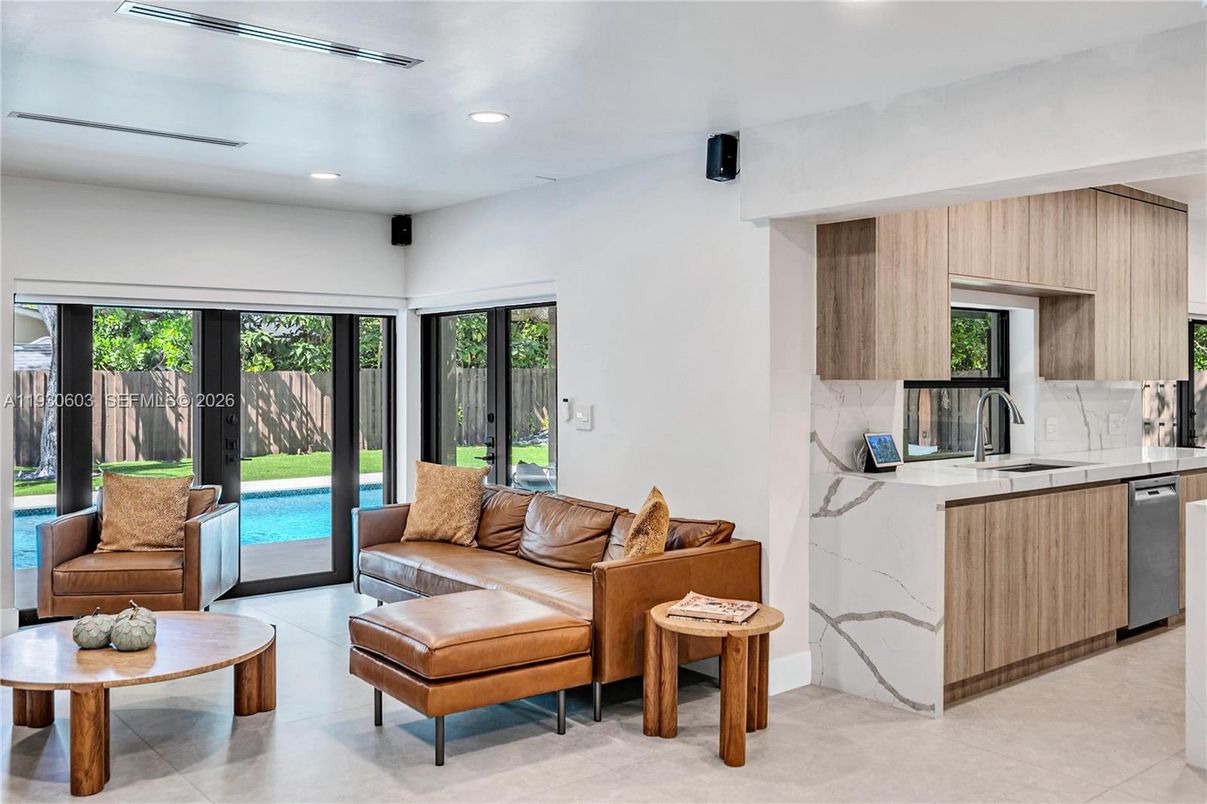 Interior, Kitchen, Living room, Recessed Lighting