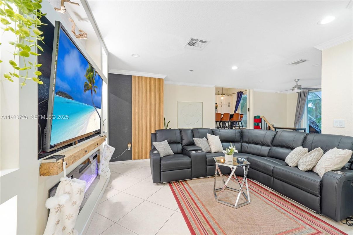 Interior, Living room, Recessed Lighting