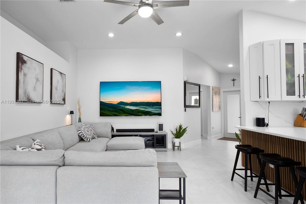 Interior, Living room, Recessed Lighting