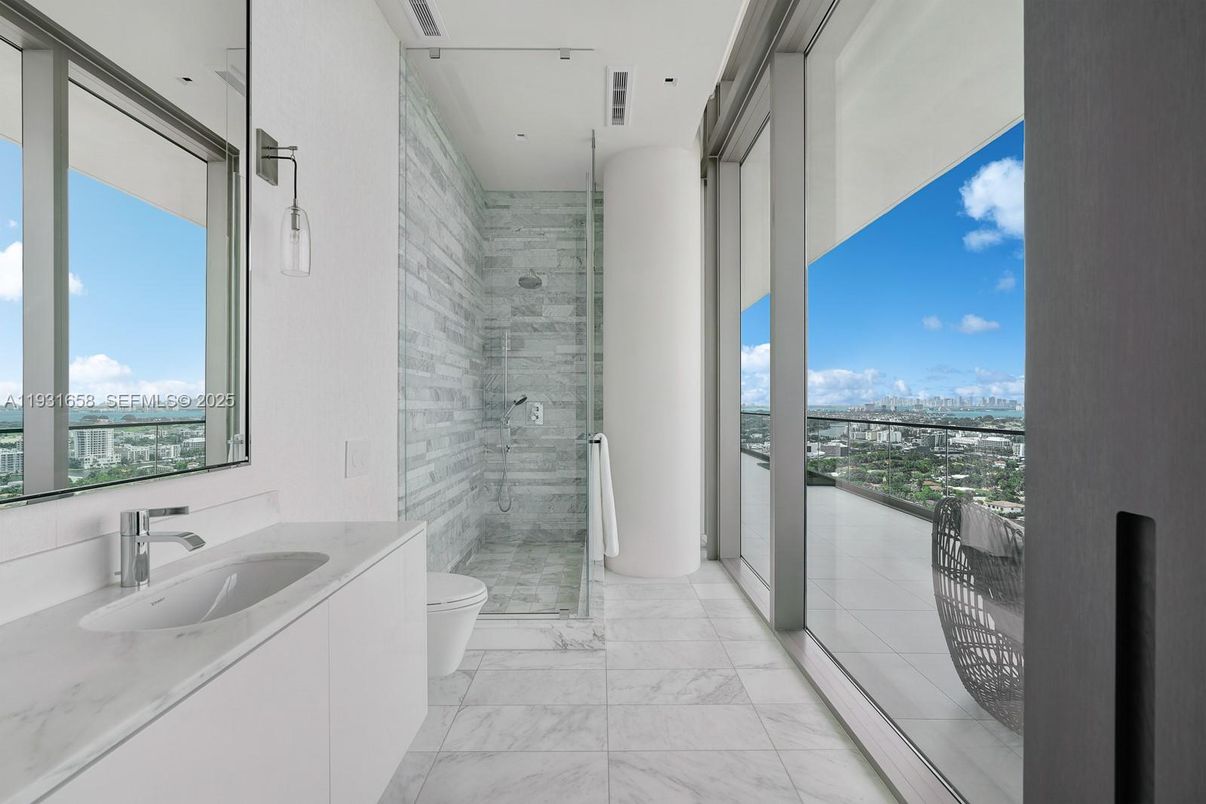 Bathroom, Glass Shower, Interior, Marble, Water