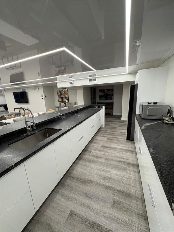 Interior, Kitchen, Wood Texture Flooring