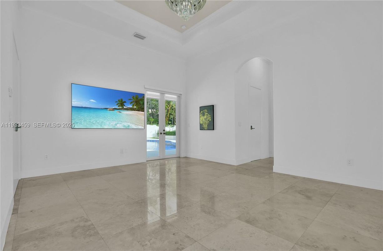 Chandelier, Empty room, Interior