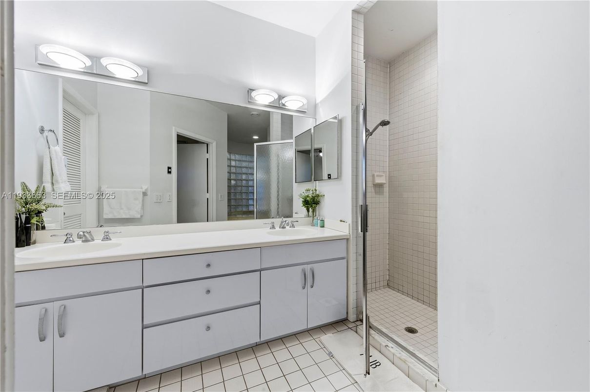 Bathroom, Dual Sink Vanities, Glass Shower, Interior