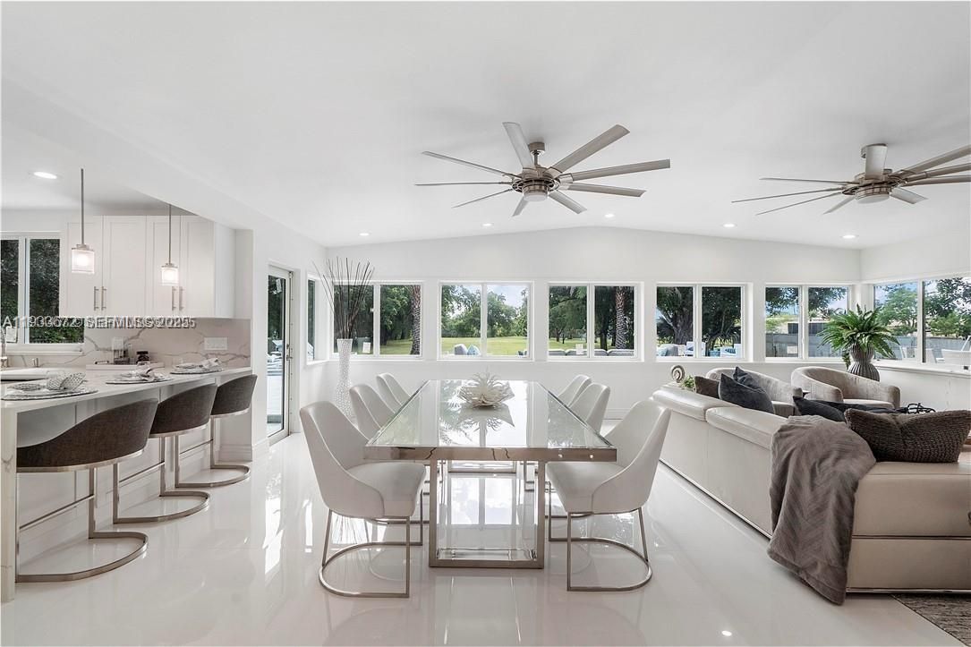 Dining room, Interior, Kitchen, Living room, Pendant Lights, Recessed Lighting