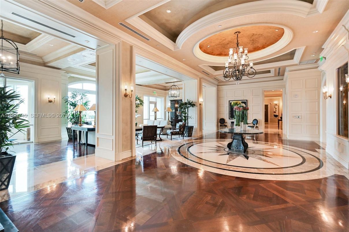 Chandelier, Interior, Recessed Lighting, Wood Texture Flooring
