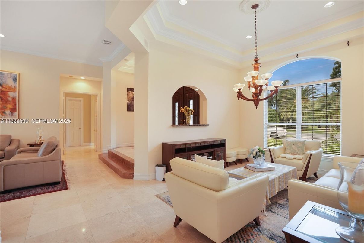 Chandelier, Interior, Living room, Recessed Lighting