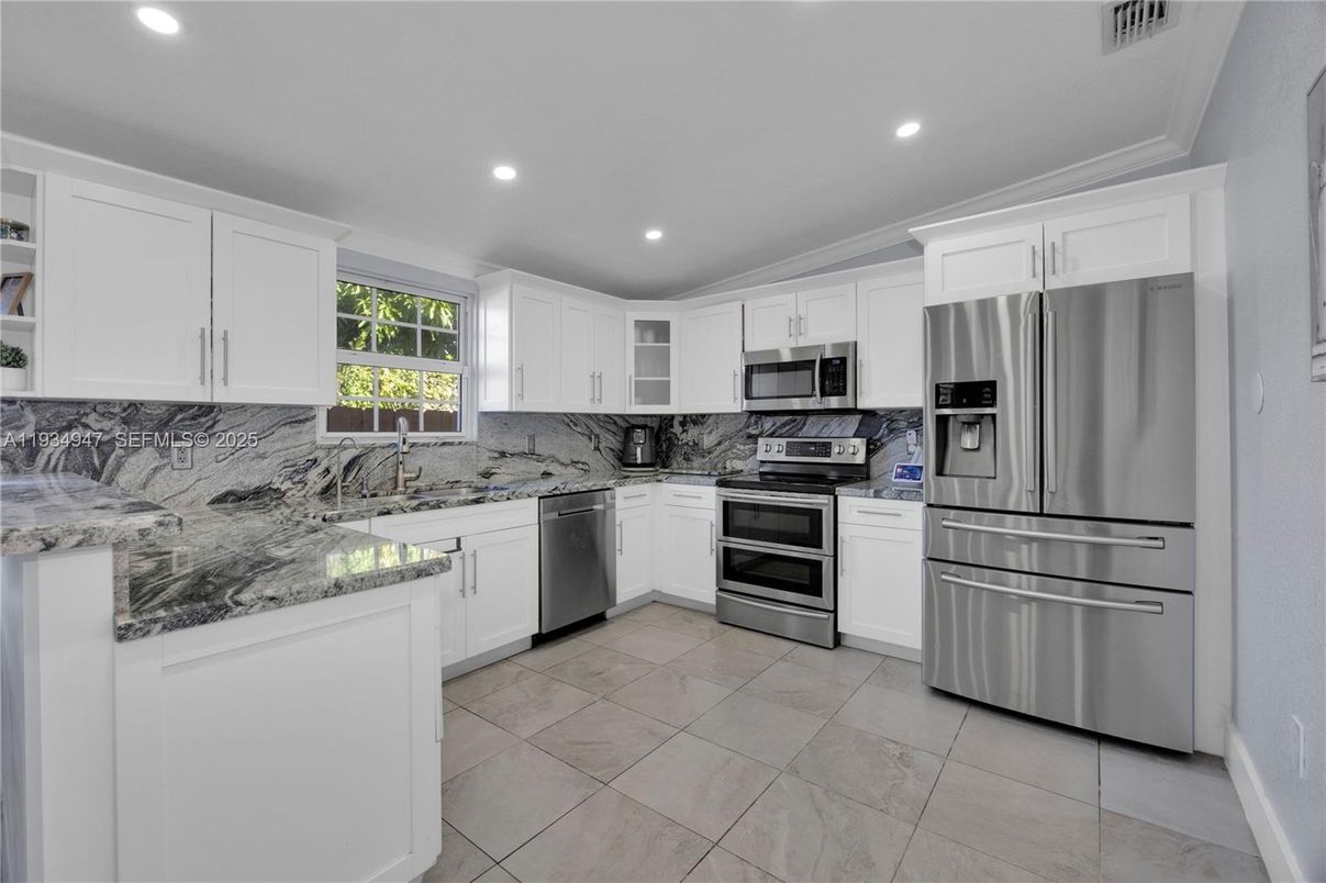 Interior, Kitchen, Recessed Lighting, Stainless Steel Appliances