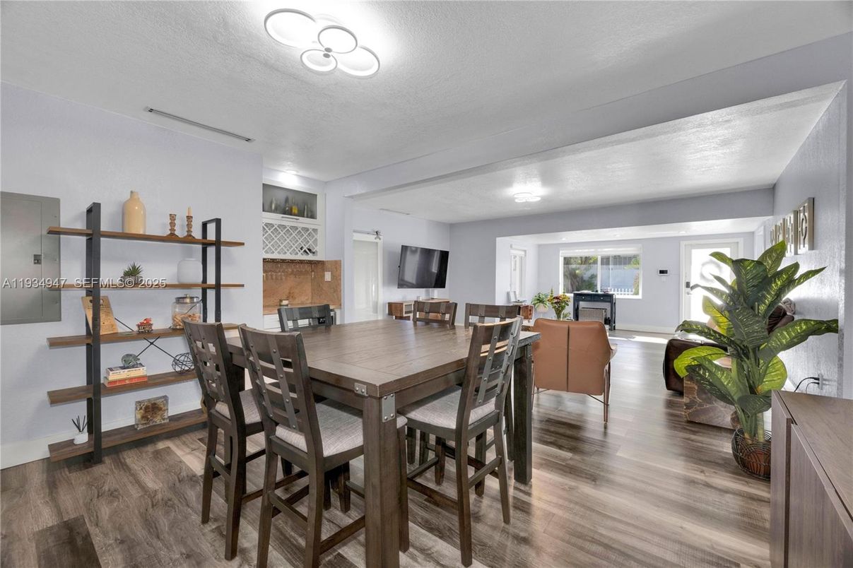 Dining room, Interior, Wood Texture Flooring