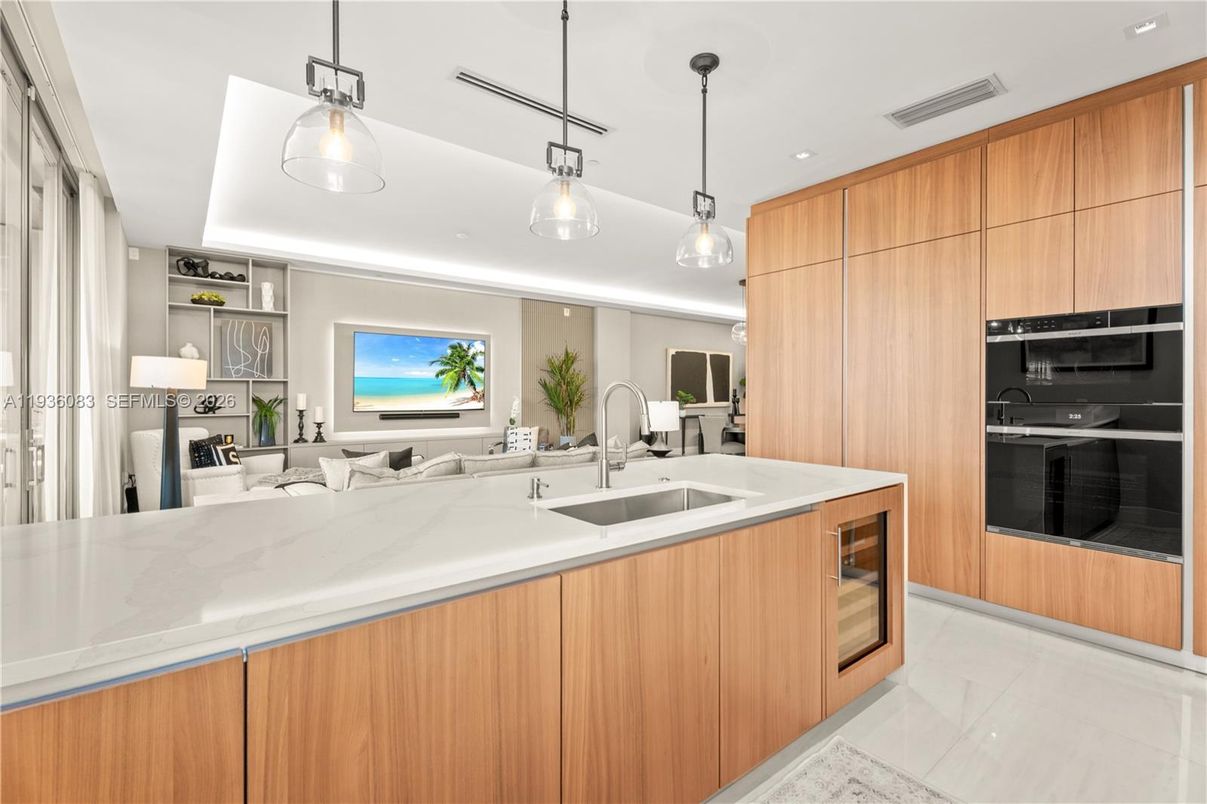 Interior, Kitchen, Living room, Pendant Lights, Recessed Lighting