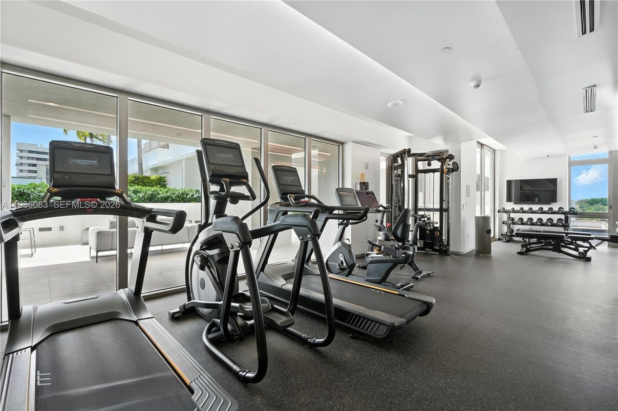 Fitness Equipment, Gym, Interior, Recessed Lighting
