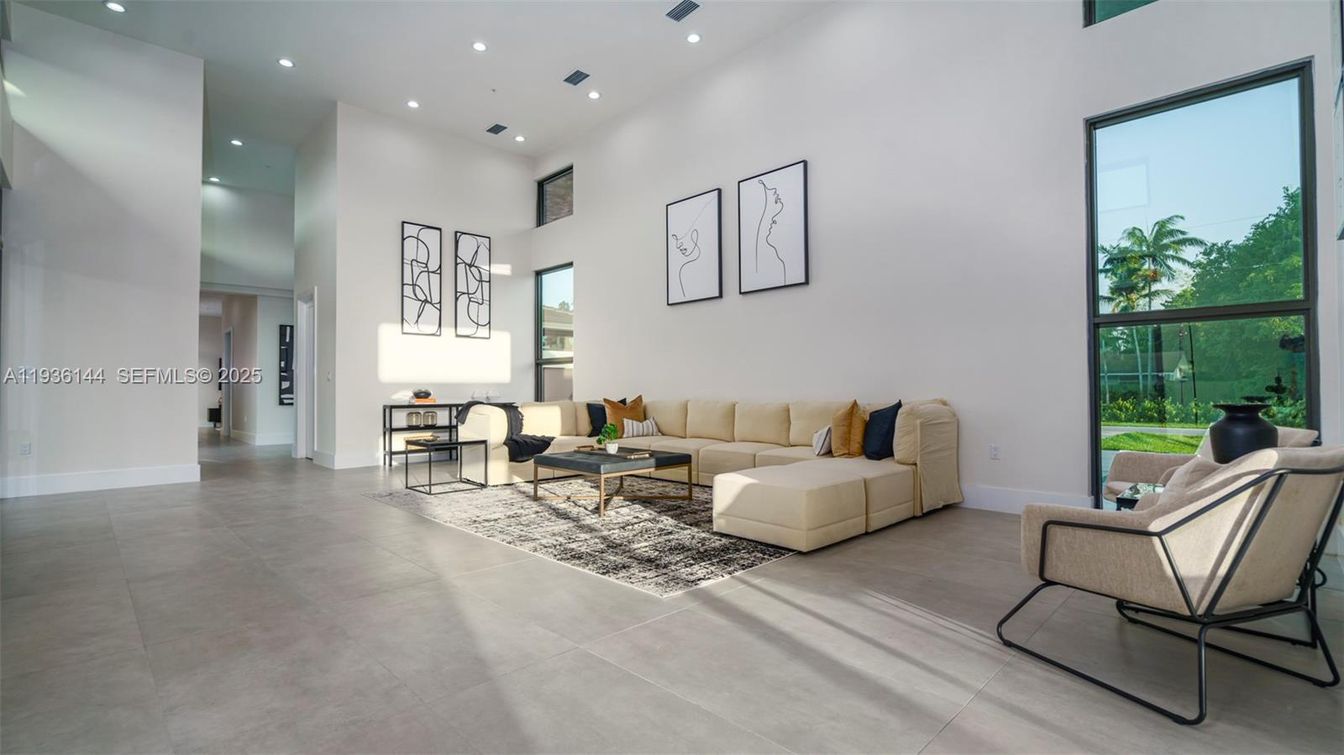 Interior, Living room, Recessed Lighting