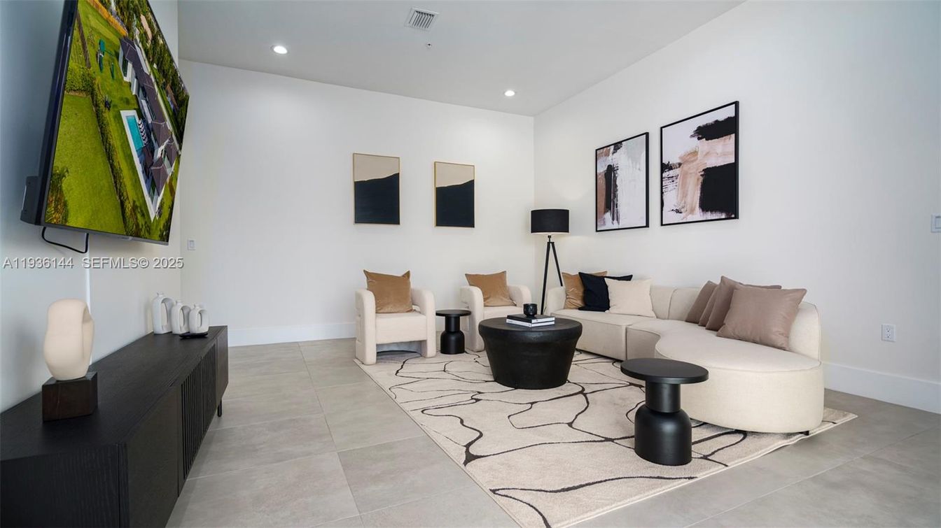 Interior, Living room, Recessed Lighting