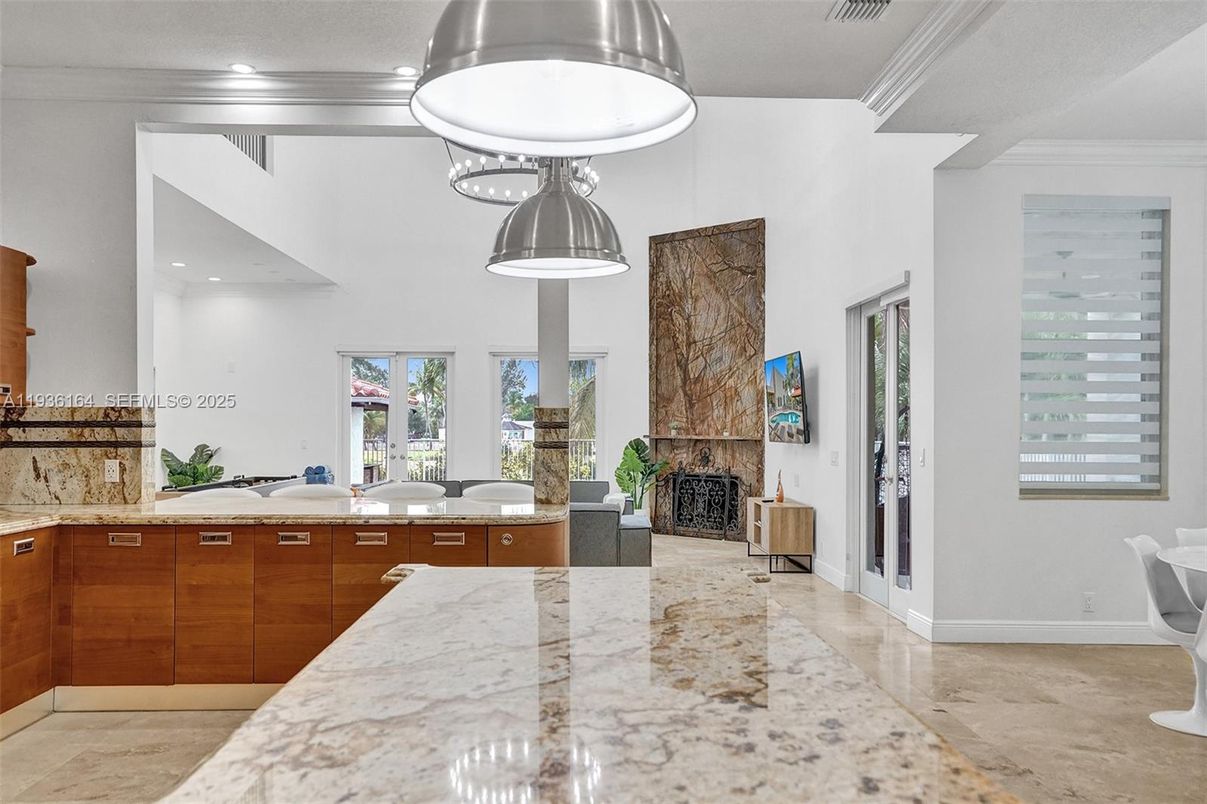 Fireplace, Interior, Pendant Lights, Recessed Lighting