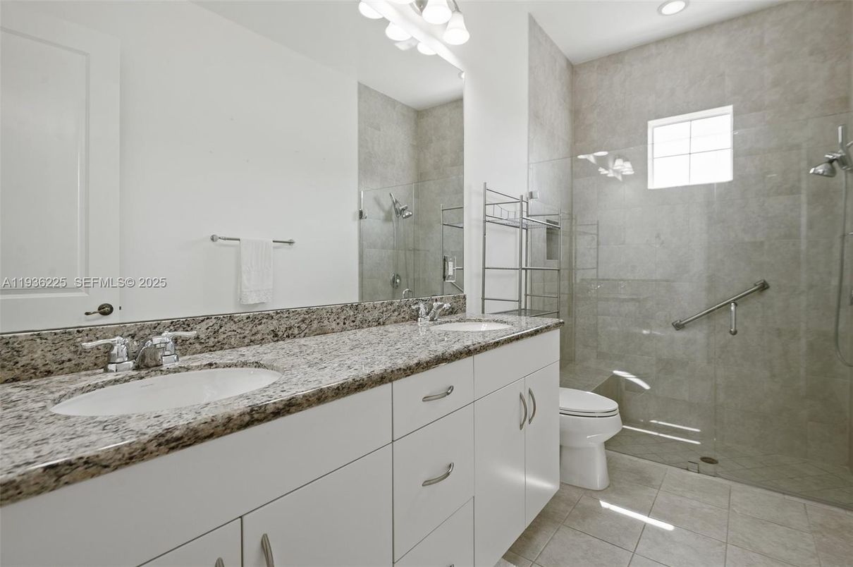 Bathroom, Dual Sink Vanities, Glass Shower, Interior