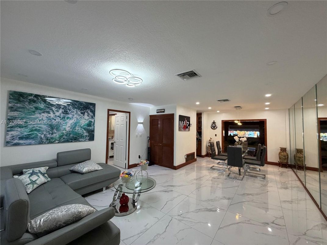 Interior, Living room, Marble, Recessed Lighting