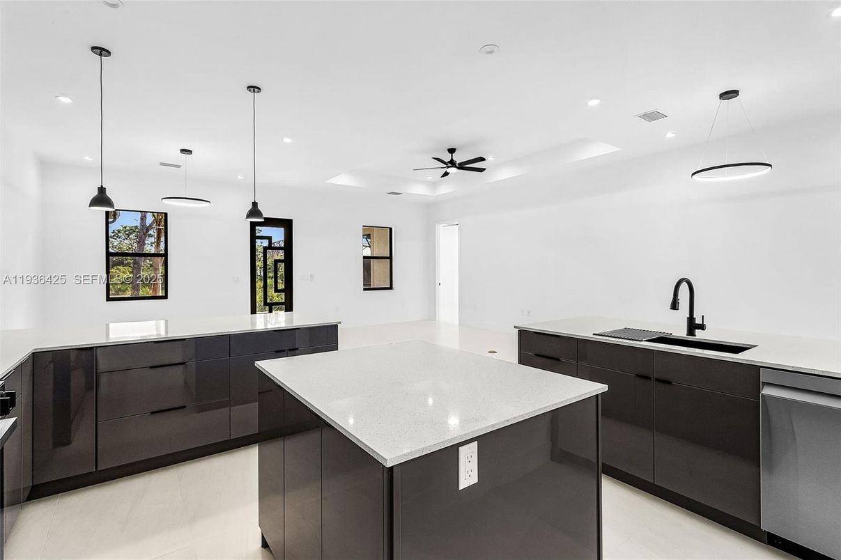Interior, Kitchen, Pendant Lights, Recessed Lighting
