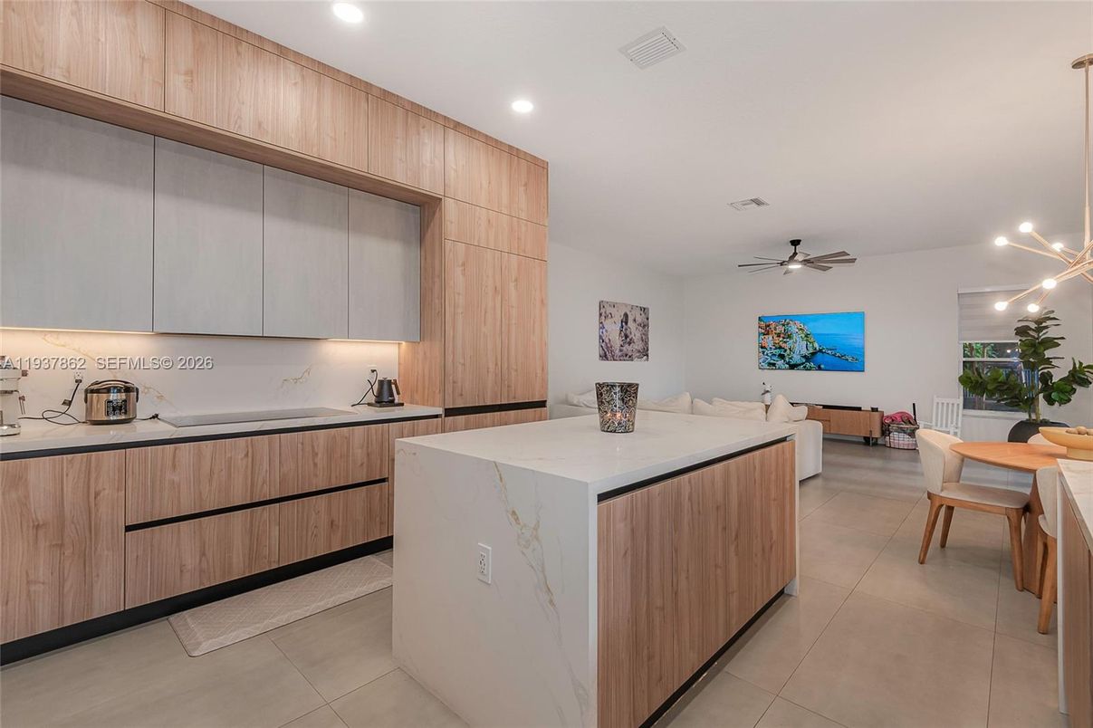 Dining room, Interior, Kitchen, Living room, Pendant Lights, Recessed Lighting