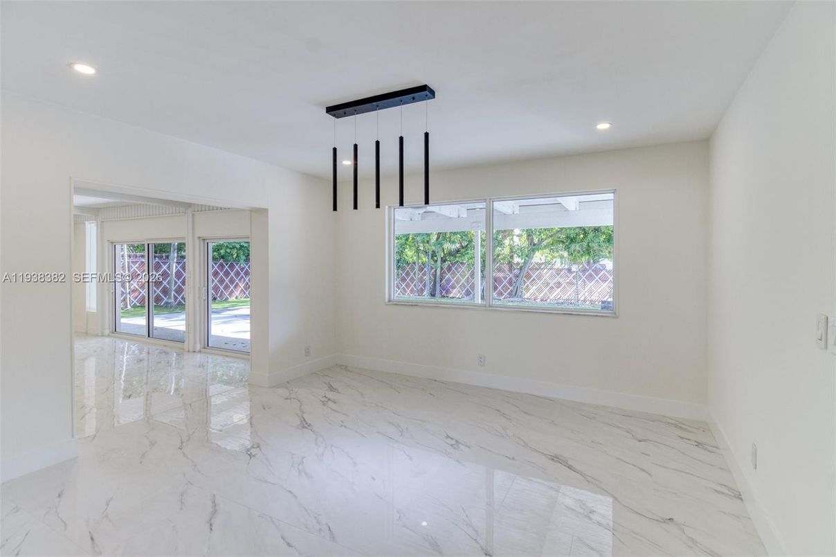 Empty room, Interior, Marble, Pendant Lights, Recessed Lighting