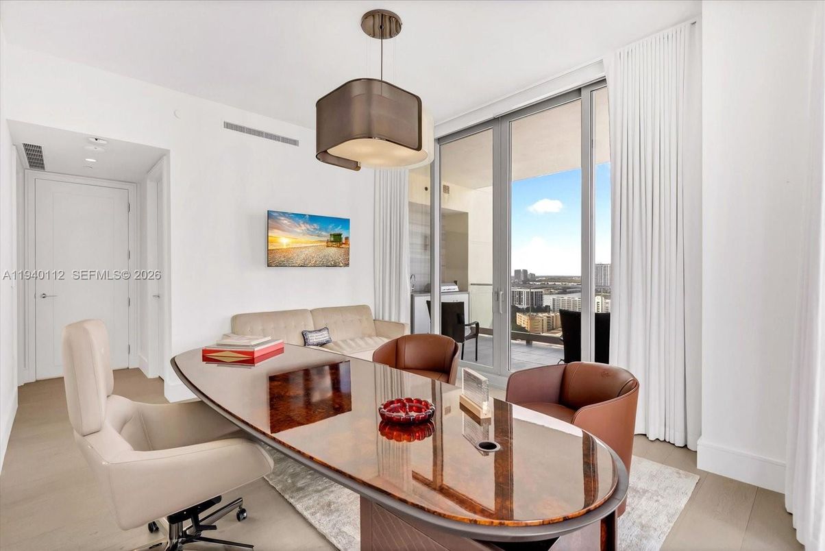 Dining room, Interior, Living room, Pendant Lights, Wood Texture Flooring