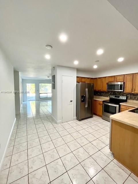 Interior, Kitchen, Recessed Lighting, Stainless Steel Appliances
