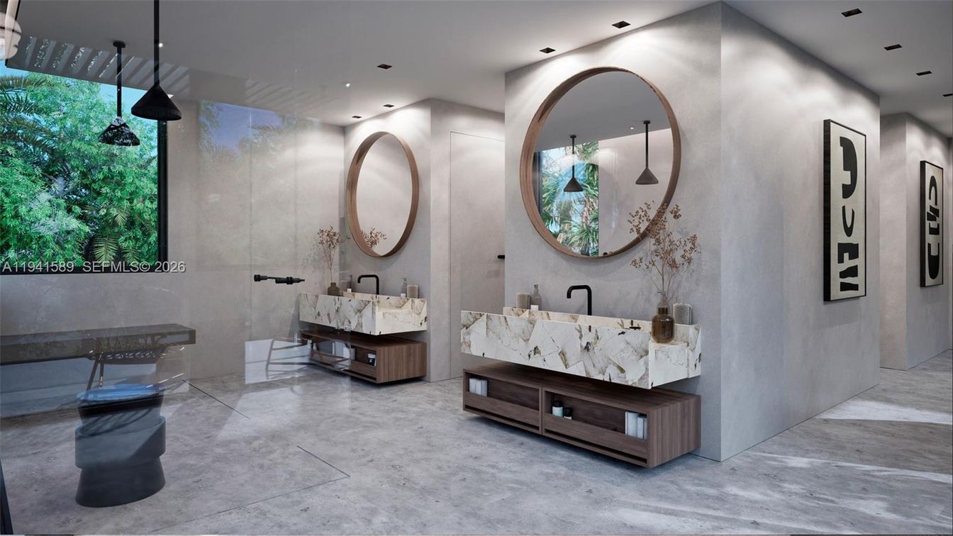 Bathroom, Dual Sink Vanities, Interior, Recessed Lighting