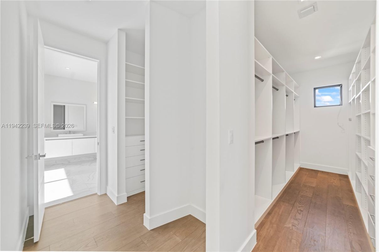 Interior, Recessed Lighting, Walk-in Closets, Wood Texture Flooring