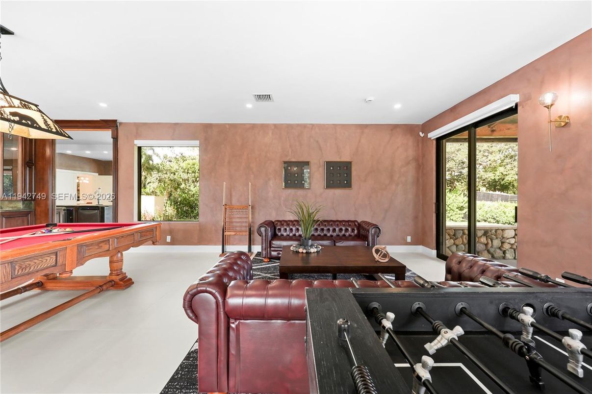 Billiard Table, Dining room, Game Room, Interior, Recessed Lighting