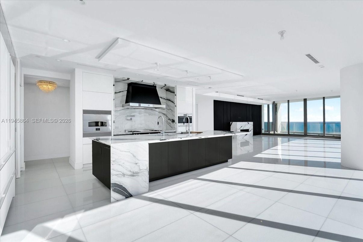 Interior, Kitchen, Marble Walls, Water