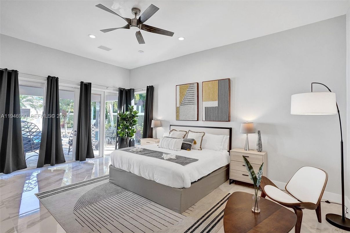 Bedroom, Interior, Recessed Lighting