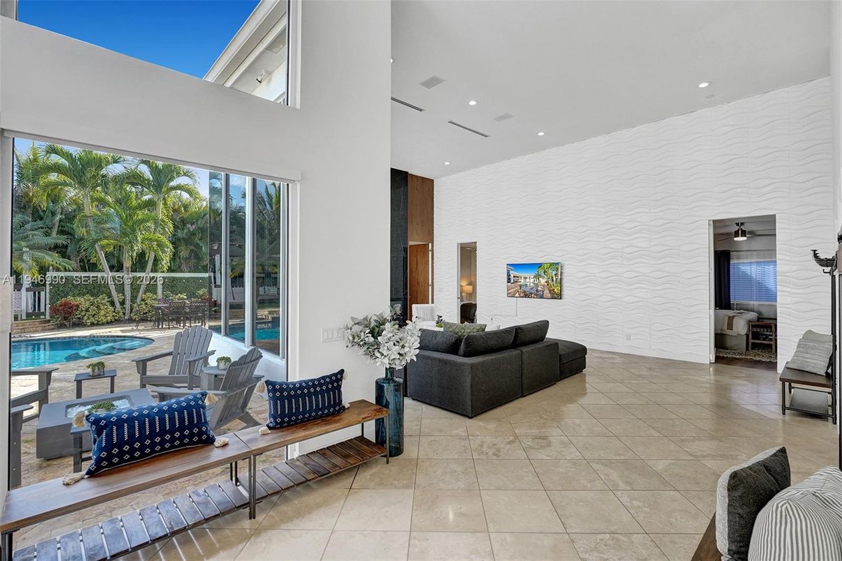 Interior, Living room, Recessed Lighting