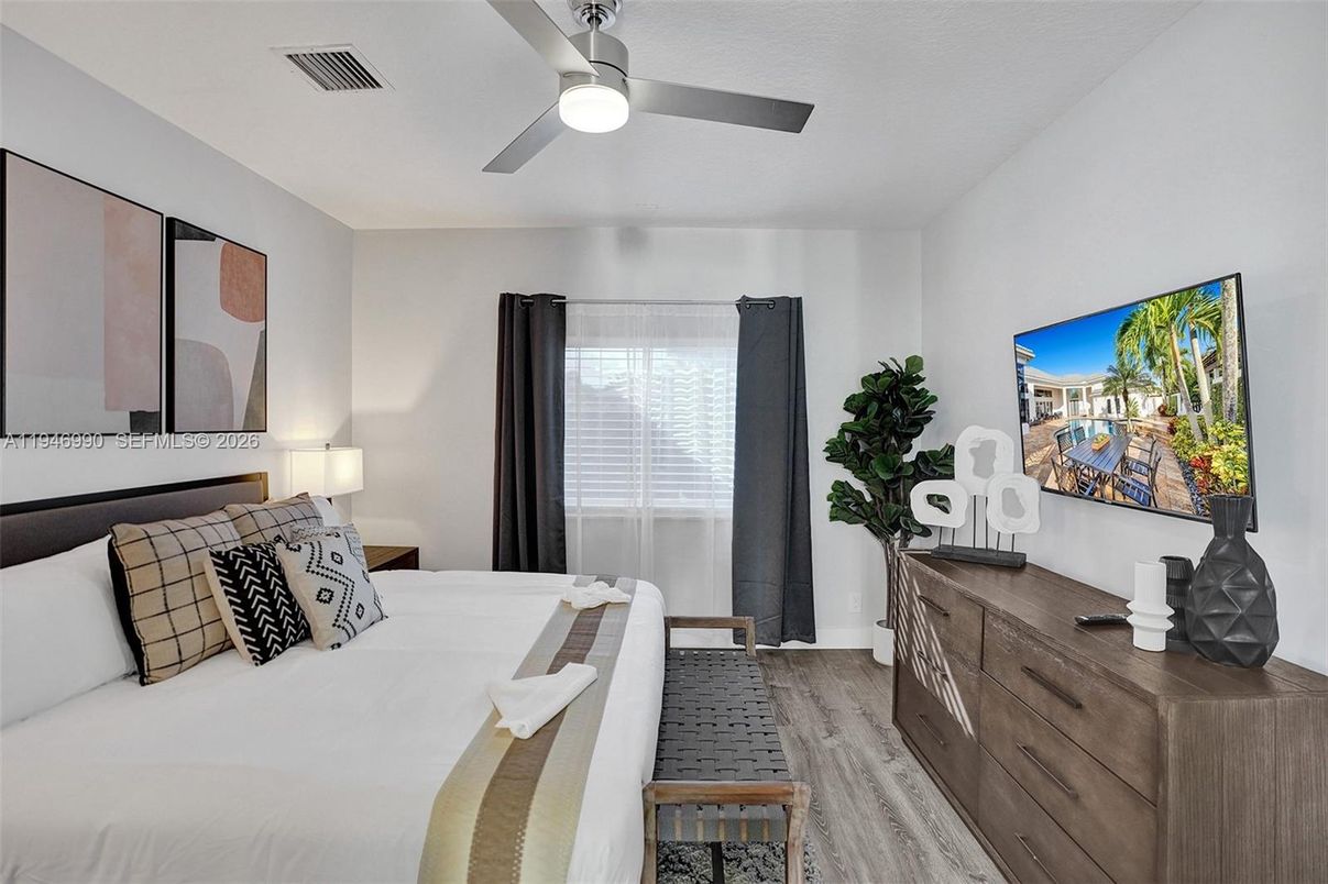 Bedroom, Interior, Wood Texture Flooring