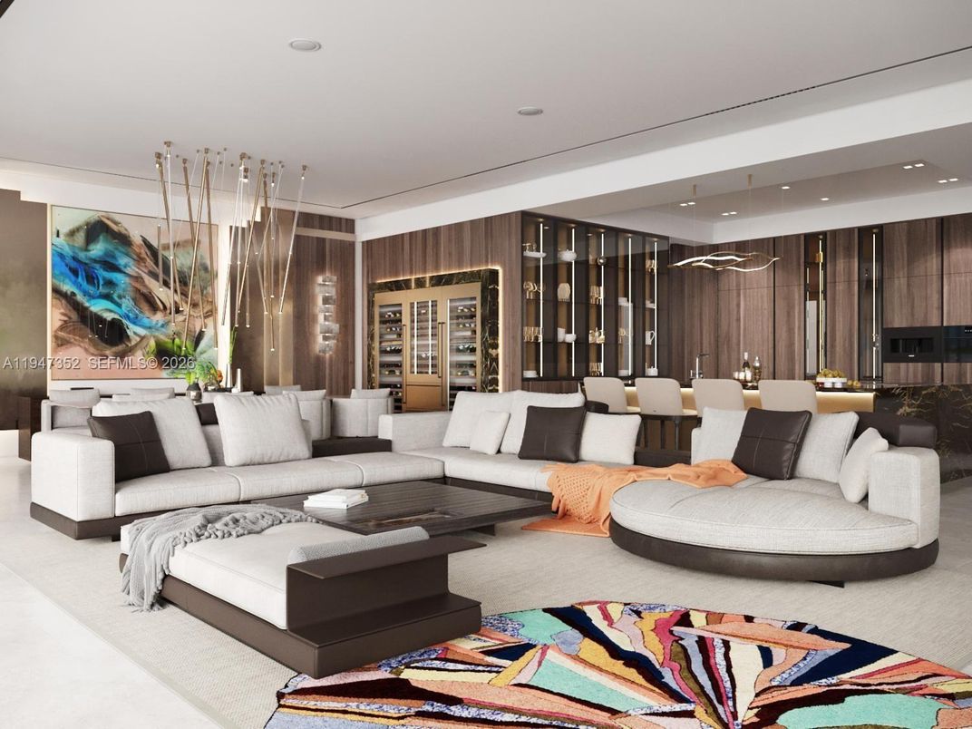 Interior, Living room, Pendant Lights, Recessed Lighting