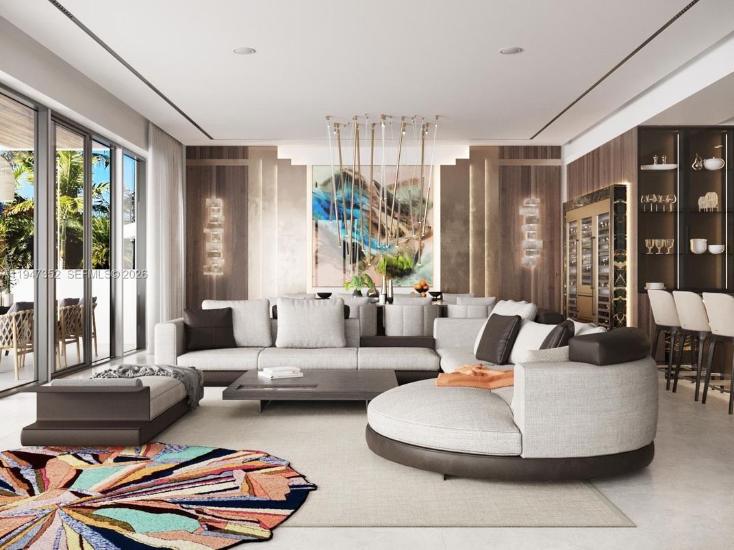 Interior, Living room, Pendant Lights, Recessed Lighting